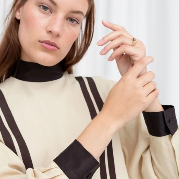 & Other Stories Satin Polo Shirt - Size 2 - Picture 2 of 15